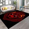 Viking Rune Wolf Pattern Area Rug Vintage-Themed Carpet Non-Slip for Office Bedroom Living Room Outdoor Cool Gift Decoration Mat