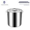 Duży garnek ze stali nierdzewnej z pokrywą, komercyjny