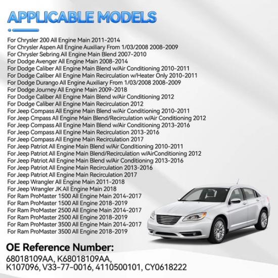 HVAC Air Blend Door Actuator 68018109AA For Chrysler Dodge Ram Jeep 2008- US