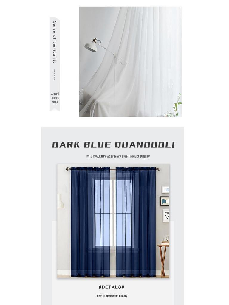 Moderner minimalistischer Terelyne Doppelstrang Voilevorhang für Wohnzimmer, Schlafzimmer und Arbeitszimmer