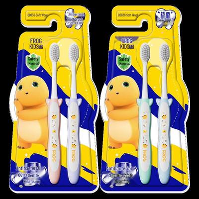 Froggy Soft Silk Bristle Kids Toothbrush Set