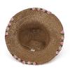 Idyllic Weaving Small Flowers Fisherman Straw Hat Woman Summer Seaside Photo Beach Sun Protection Sun Shade Hat