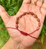 Natural RUDRAKSHA Rudraksh Bracelet 2 Mukhi 2 Face, Do Mukhi, Adjustable Unisex, Indian Origin Lord Shivas Yoga Prayer Meditation