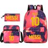 Large Capacity Schoolbag with Shoulder Strap; Student Three-piece Pencil Case Set