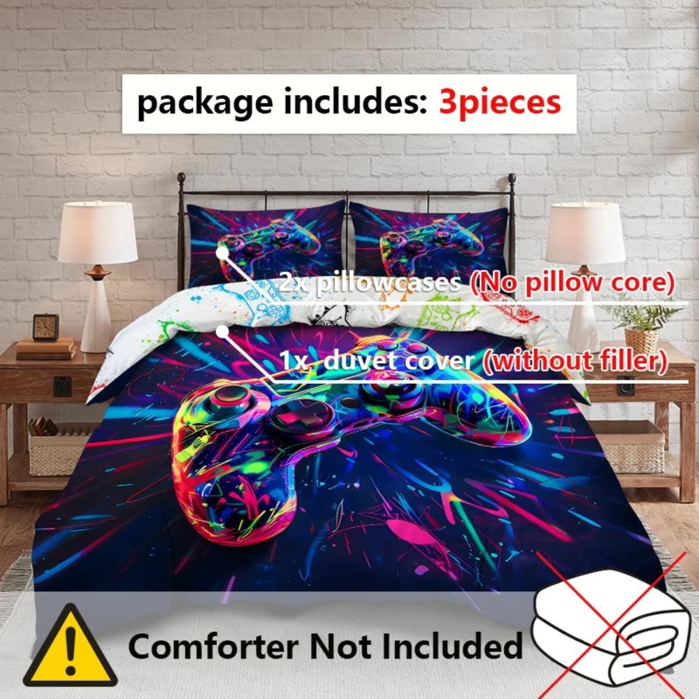 3PC Game Console Duvet Cover Digital Printing Technology Comfortable Four Season Home Decoration