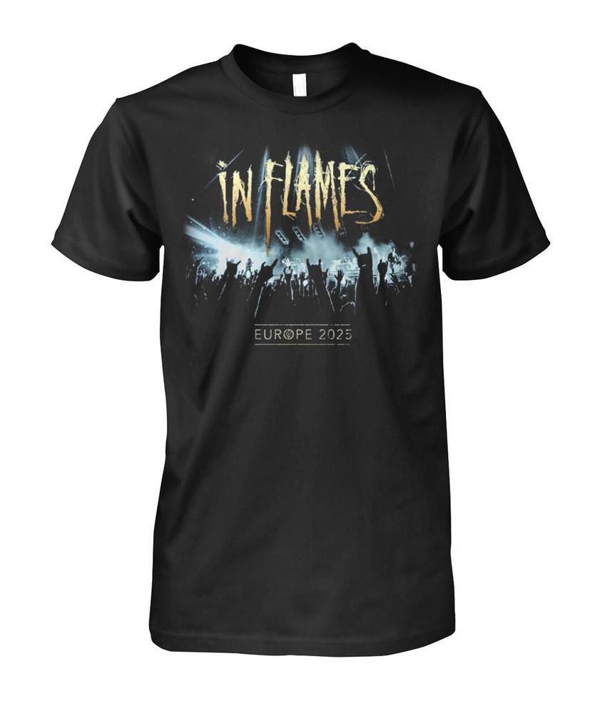 In Flames Europe Tour 2025 Tour T-Shirt s-5xl NW50 Unisex T-Shirt XXL