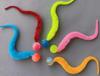 1PC Cat Interactive Toy Tickle Cat Colorful Bouncing Ball Pet Supplies Puzzle Teasing Indoor Cat Worm Caterpillar Elastic Toy