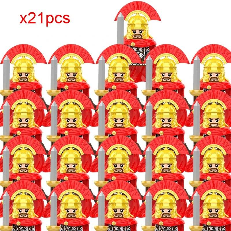 

Средневековый военный Римский замок, набор фигурок, римские солдаты, голова пехоты, подвижный Трампер, оружие, щит, строительные блоки, кирпичи, игрушки