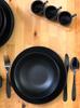 DESSERT PLATE, BREAKFAST, DINNER, 20 cm, FLAT, BLACK CERAMIC