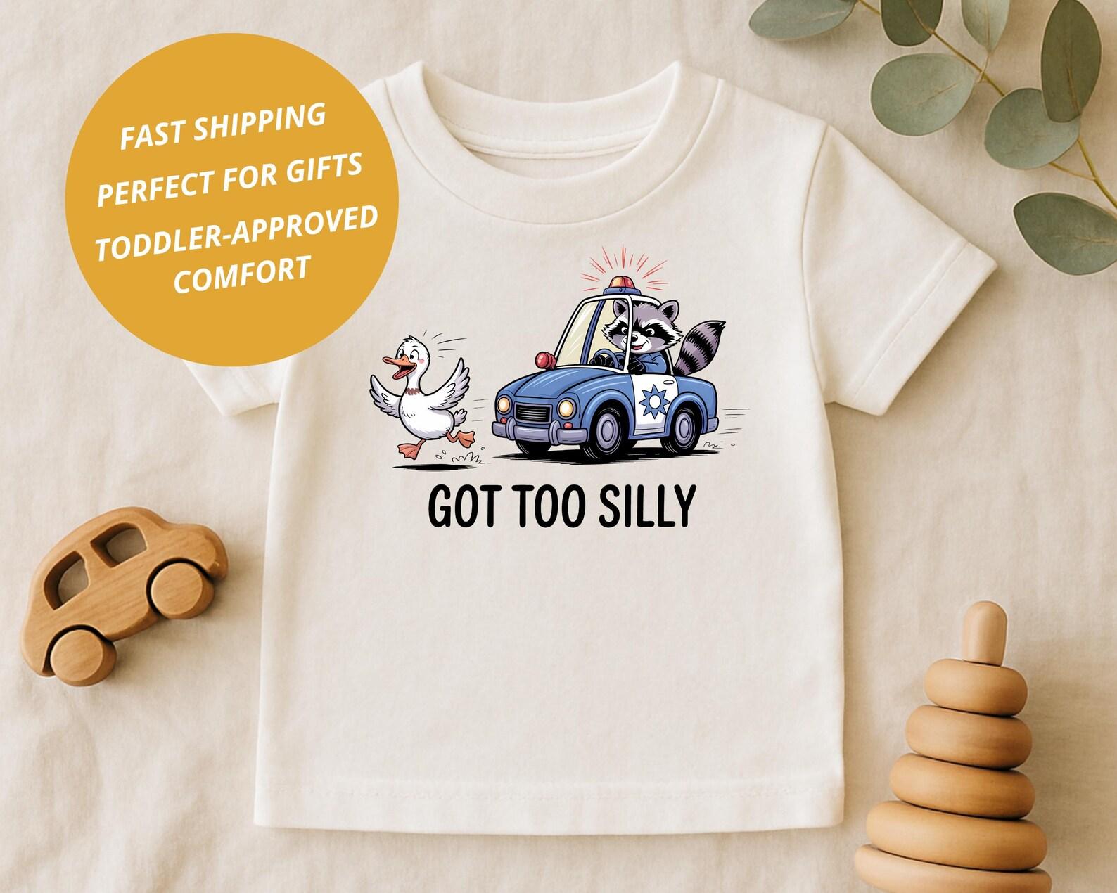 Got Too Silly Shirt: Funny Goose Lover Tee, Cute Animal Humor T-Shirt, Silly Farm Animal Kids Shirt, 100% cotton 100