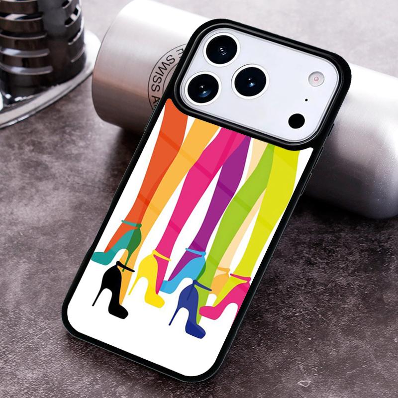 red high heel shoes Cute Phone Case for iPhone 17 16 15 Pro Max Air 14 13 12 11 Plus Shockproof Capa Cover