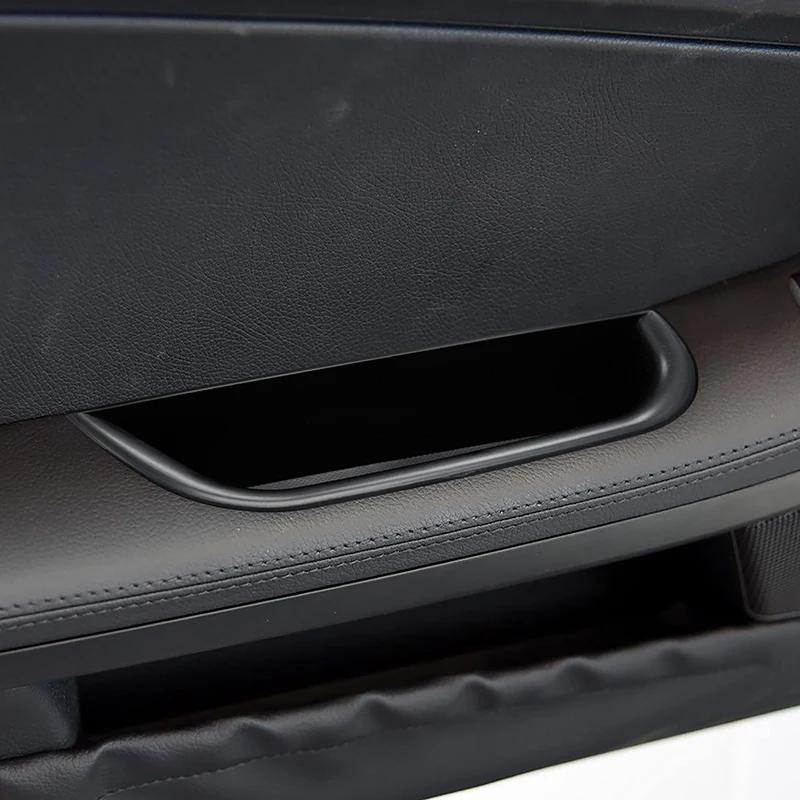 Car Styling Door Storage Box Decoration Cover Trim For Mercedes Benz SLK SLC 2012-2018 Black Interior Accessories