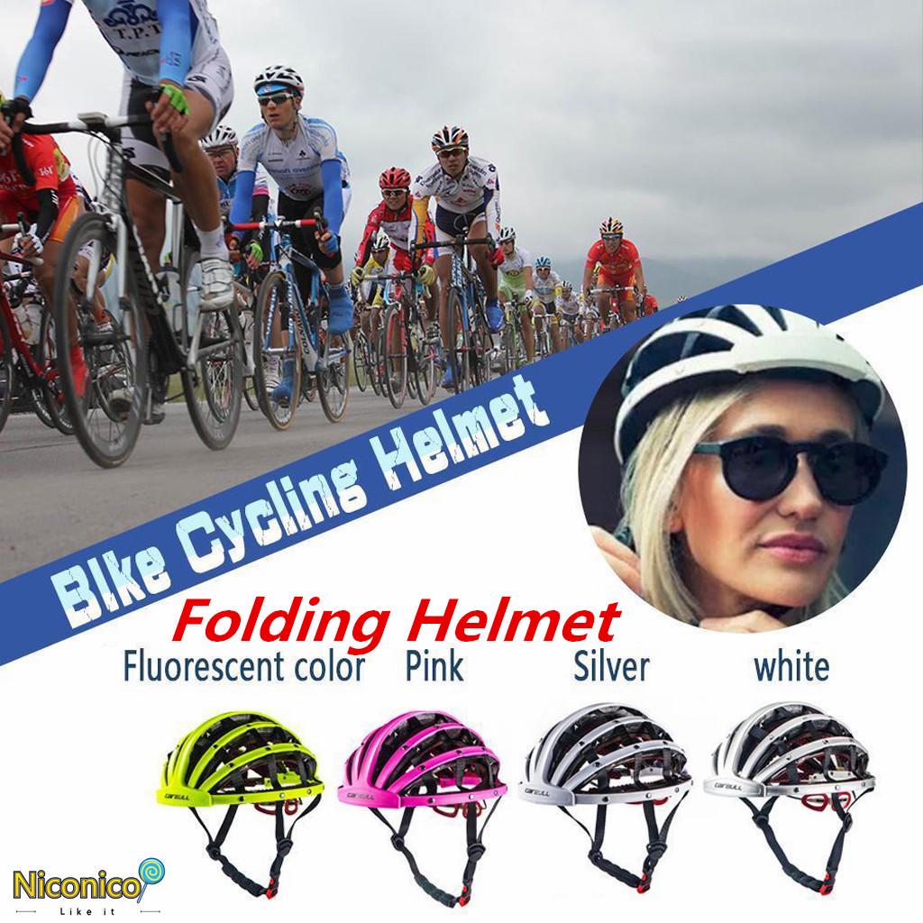 Foldable Bicycle Helmet Bike Folding Ultralight Unisex Cycling Helmets 56-62cm