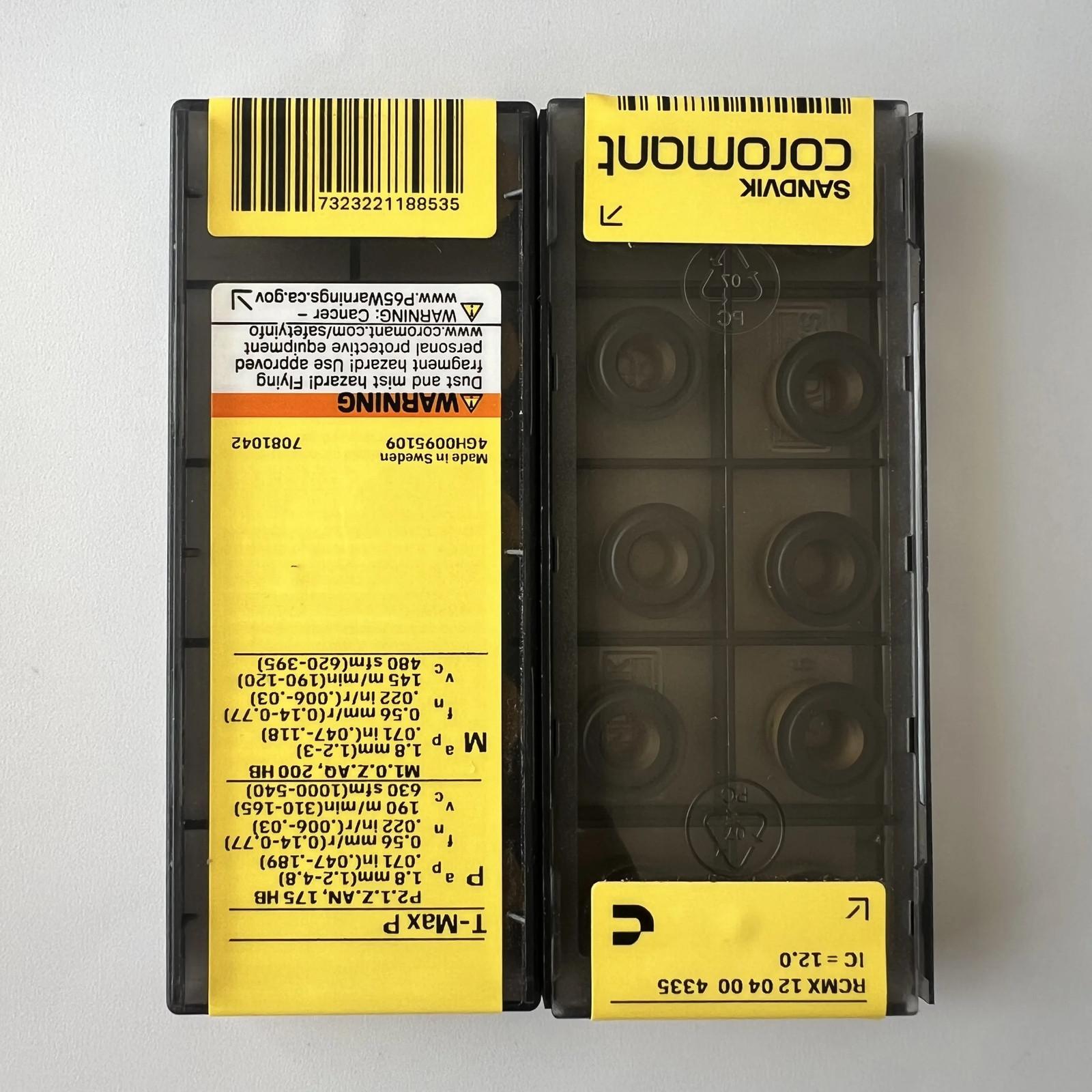 

SANDVIK / RCMX120400 4335 / Industrial indexable Carbide Inserts 10 Pcs