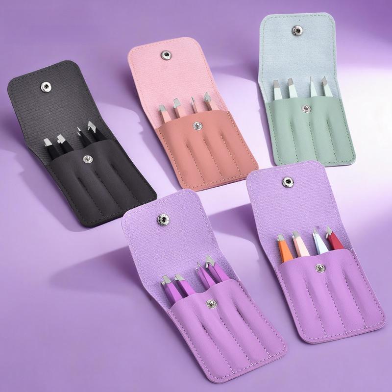 4 PCS Stainless Steel Eyebrow Clippers Set Hair Removal Forceps Oblique And Straight Mouth Eyebrow Trimming Clip Beauty Tool
