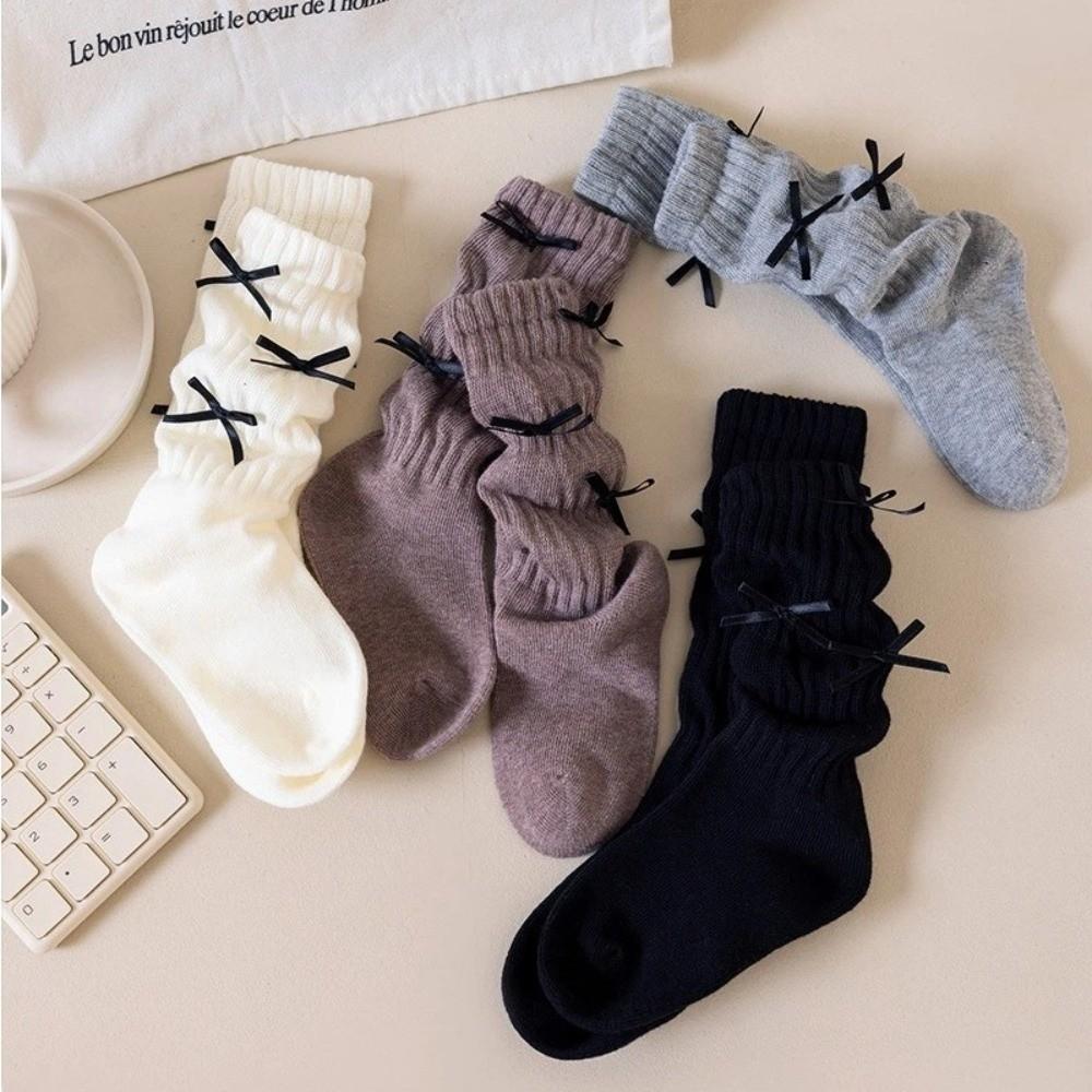 Einfarbige Kinder-Kniestrümpfe Koreanischer Stil Gestrickte Socken Weiche Lange Mädchensocken 1-5 Jahre