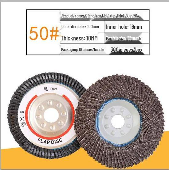 Yi Feng Thickened Stainless Steel Flap Disc, Angle Grinder Polishing Disc for Woodworking, 100 Grit Sandpaper Flap Wheel.