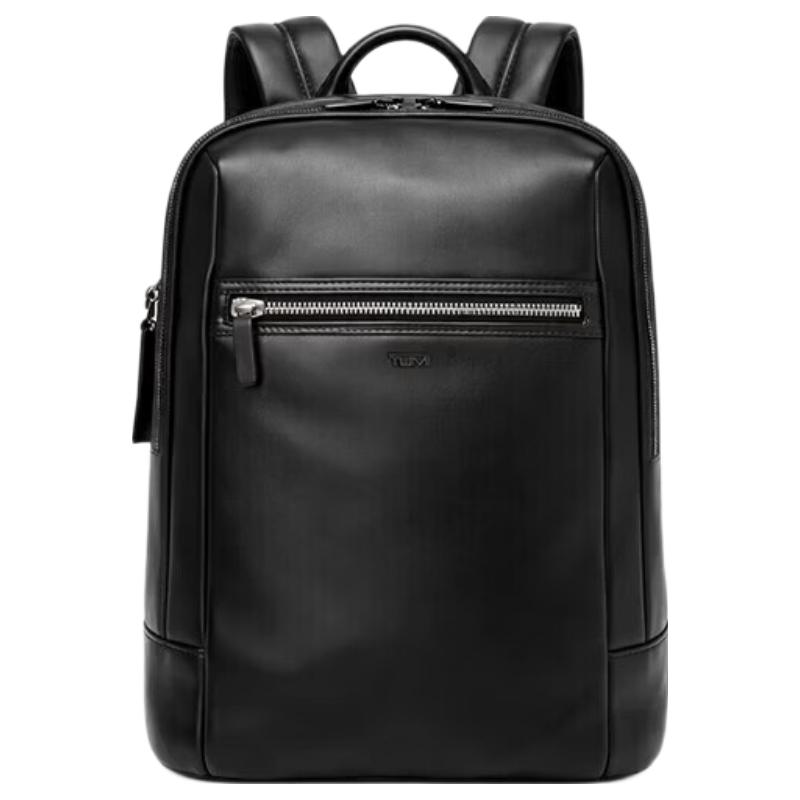 TUMI Men's Leather Business Laptop Backpack