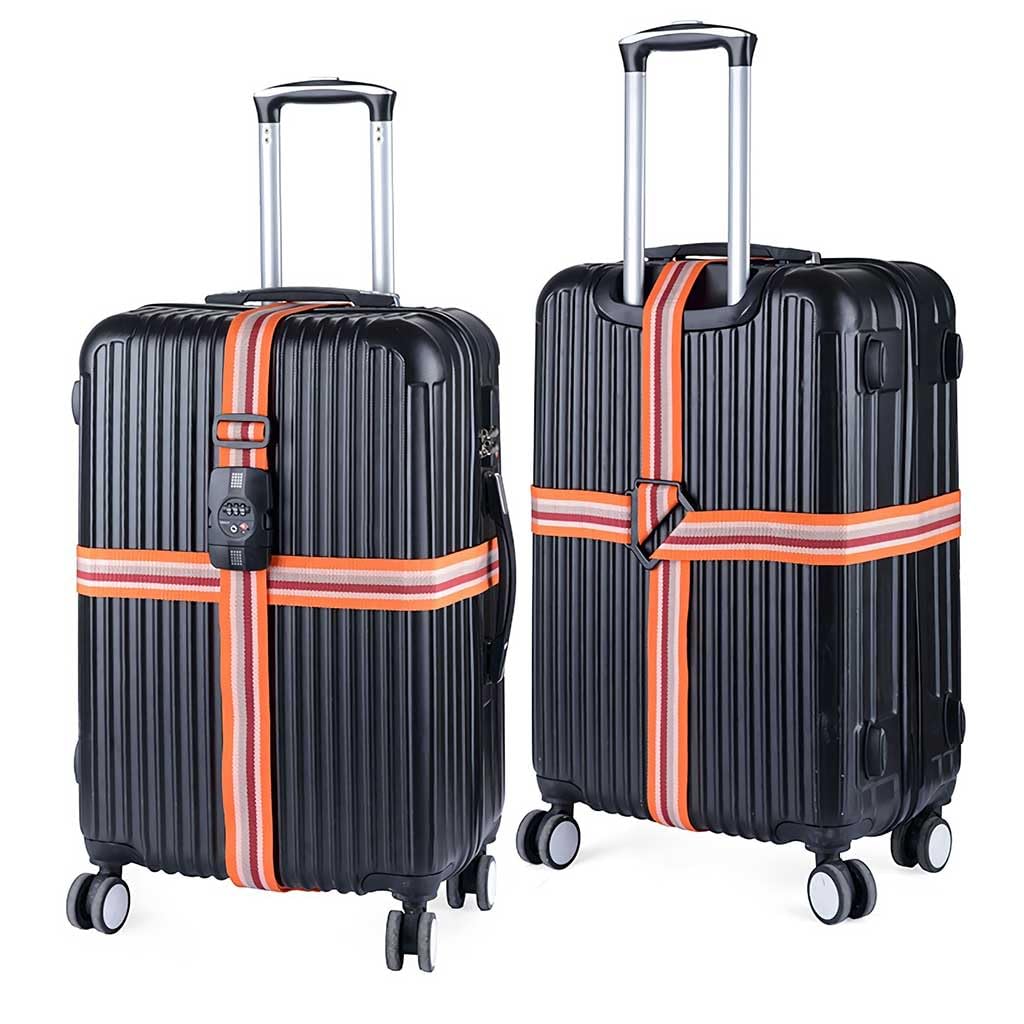 Naturehike Gepäckgurt für Koffer mit Kombinations-TSA-Schlössern, Kreuzsicherheit Reise (Kreuzförmiges Sicherheitsverschluss-Etikett) und Zollpasswort