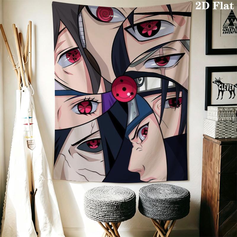 Naruto Wall Tapestry Aesthetic Wall Hanging Printed Fabric Blanket Decorative Tapestries For Bedroom Living Room Home Decor