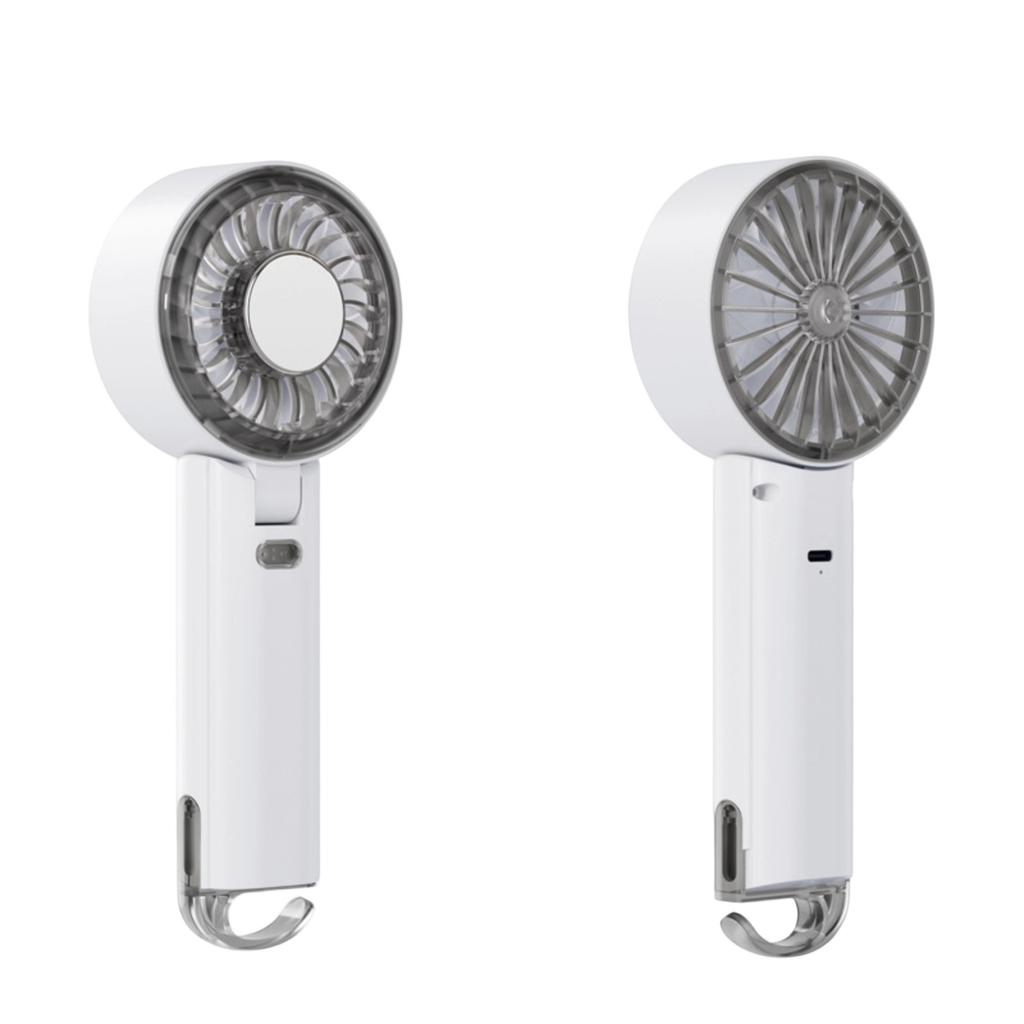 Faltbarer Handventilator — Tragbarer USB-wiederaufladbarer Ventilator mit starkem Luftstrom; Kompakt und leicht, ideal für Schreibtische, im Freien und auf Reisen