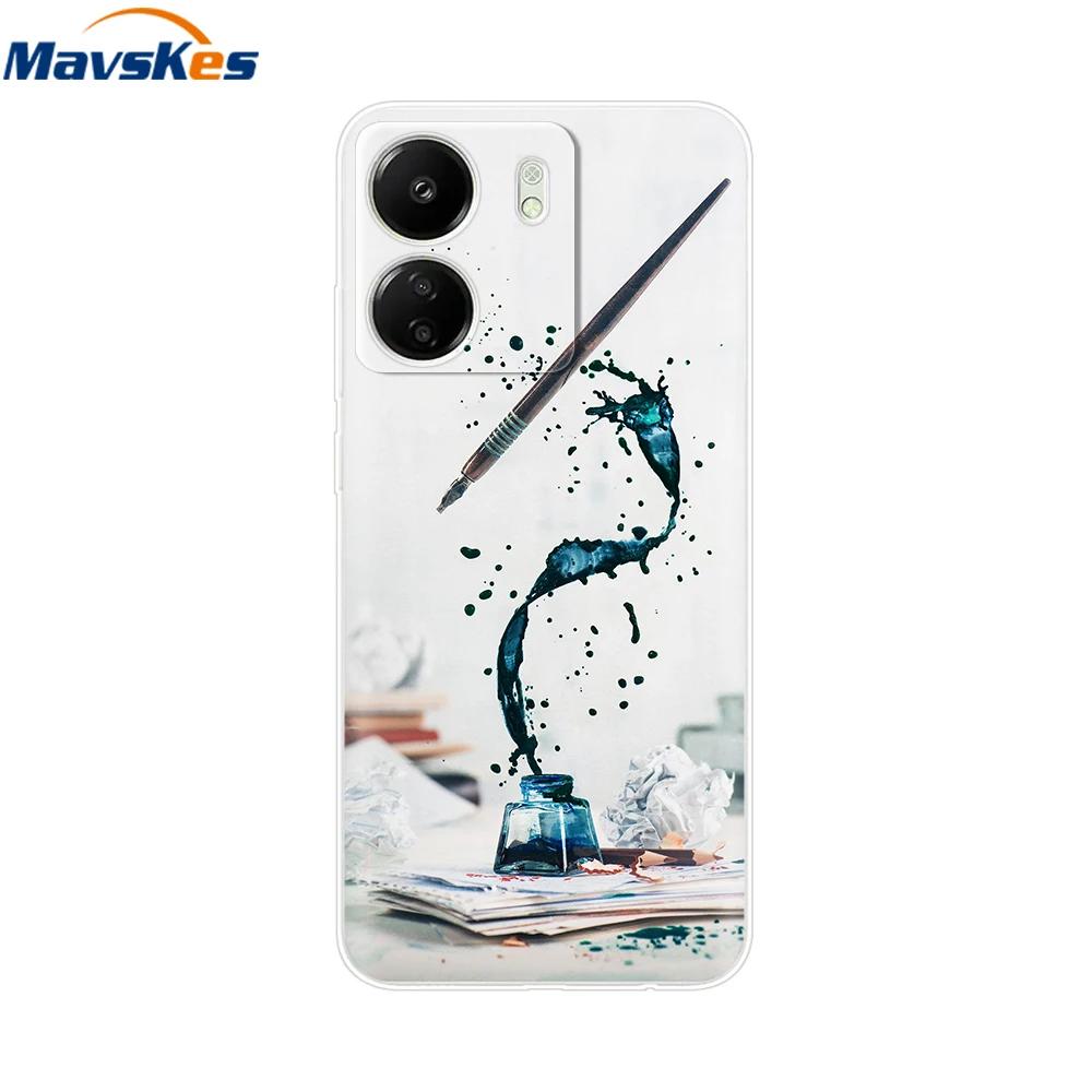 For Xiaomi Poco C65 Cases For Xiaomi Poco C65 Fashion Clear Soft Silicone Phone Cases TPU Fundas for PocoC65 c 65 Coque Bumper