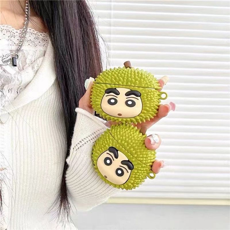 

Generation Apple Bluetooth Earbuds Case 3 Generation Pro2 Cartoon Drop-Resistant Silicone Case Airpods4 Soft Cover 2 Generation 5 Generation Fashion Airpods Pro/Pro2 Neutral Durian Xiaoxin