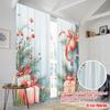 2pcs,2D plane printing Curtains&Window Treatment Christmas Tree Ornaments Gifts Ribbons (3) Versatile 100% Polyester (without