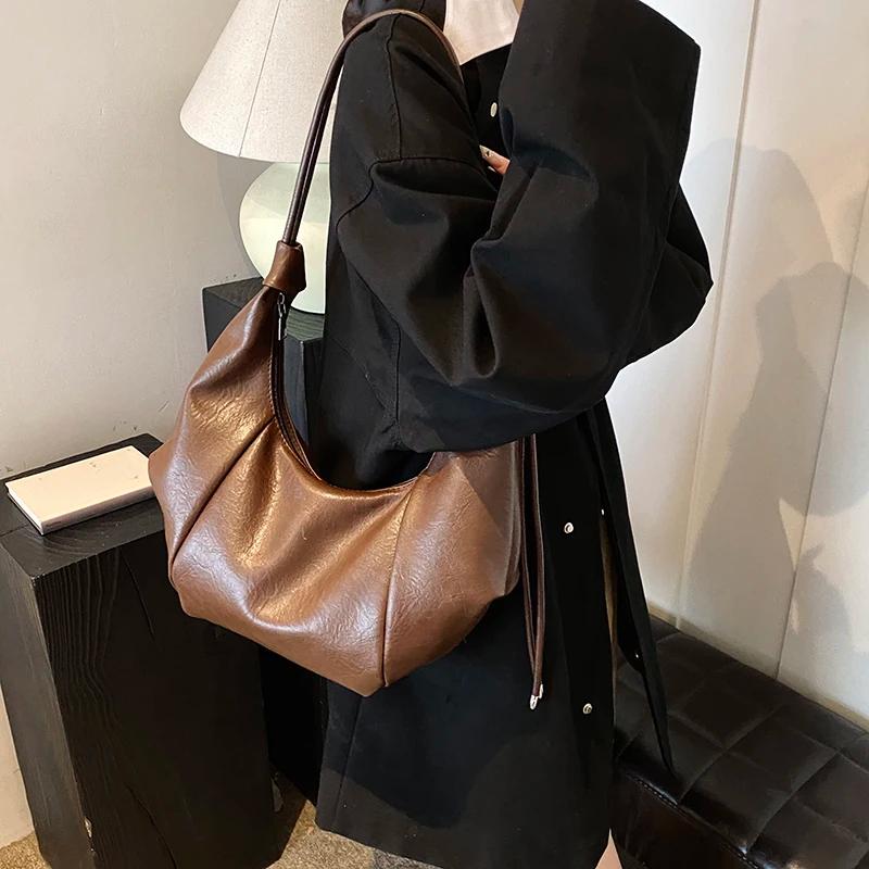 Leather Shoulder Small Pu Design Bag Lady Handbags And Purses Women 2024 Y2k Korean Fashion Solid Color Crossbody Bag