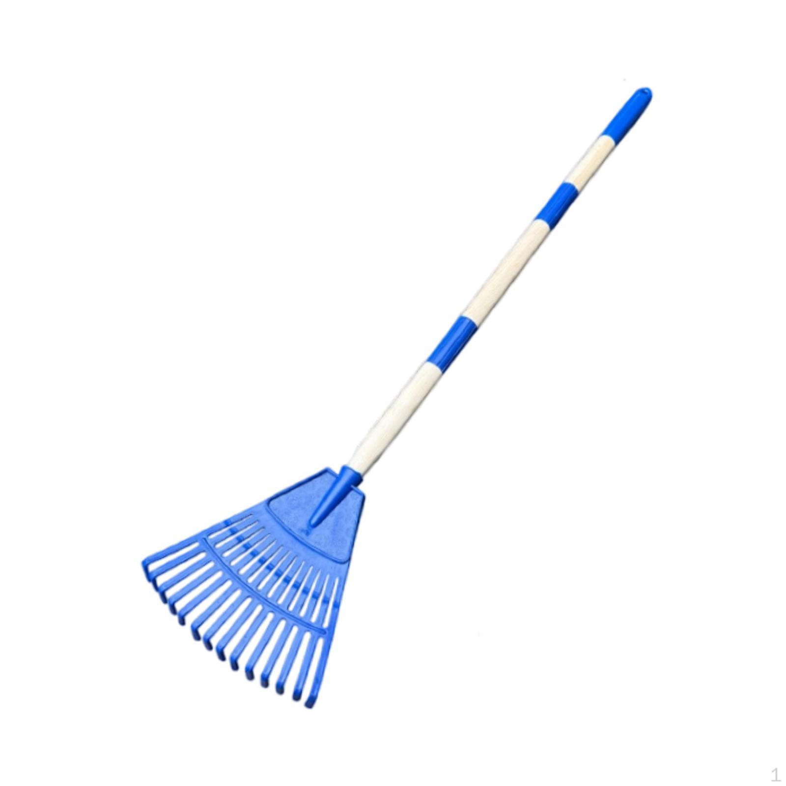 

Съемные грабли для листьев с деревянной ручкой для детей в цветниках синий