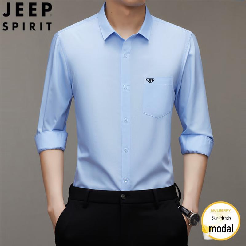 JEEP SPIRIT Men s Modal Blend Long-Sleeve Shirt 2XL/185