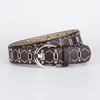 Women Belt Rivet Decor Multi Holes Design Adjustable Length Imitation Leather Belt Faux Leather Punk Style Waistband