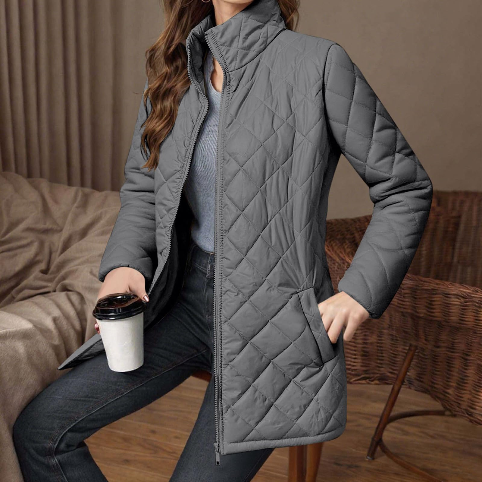 

Женское модное однотонное хлопковое пальто XL