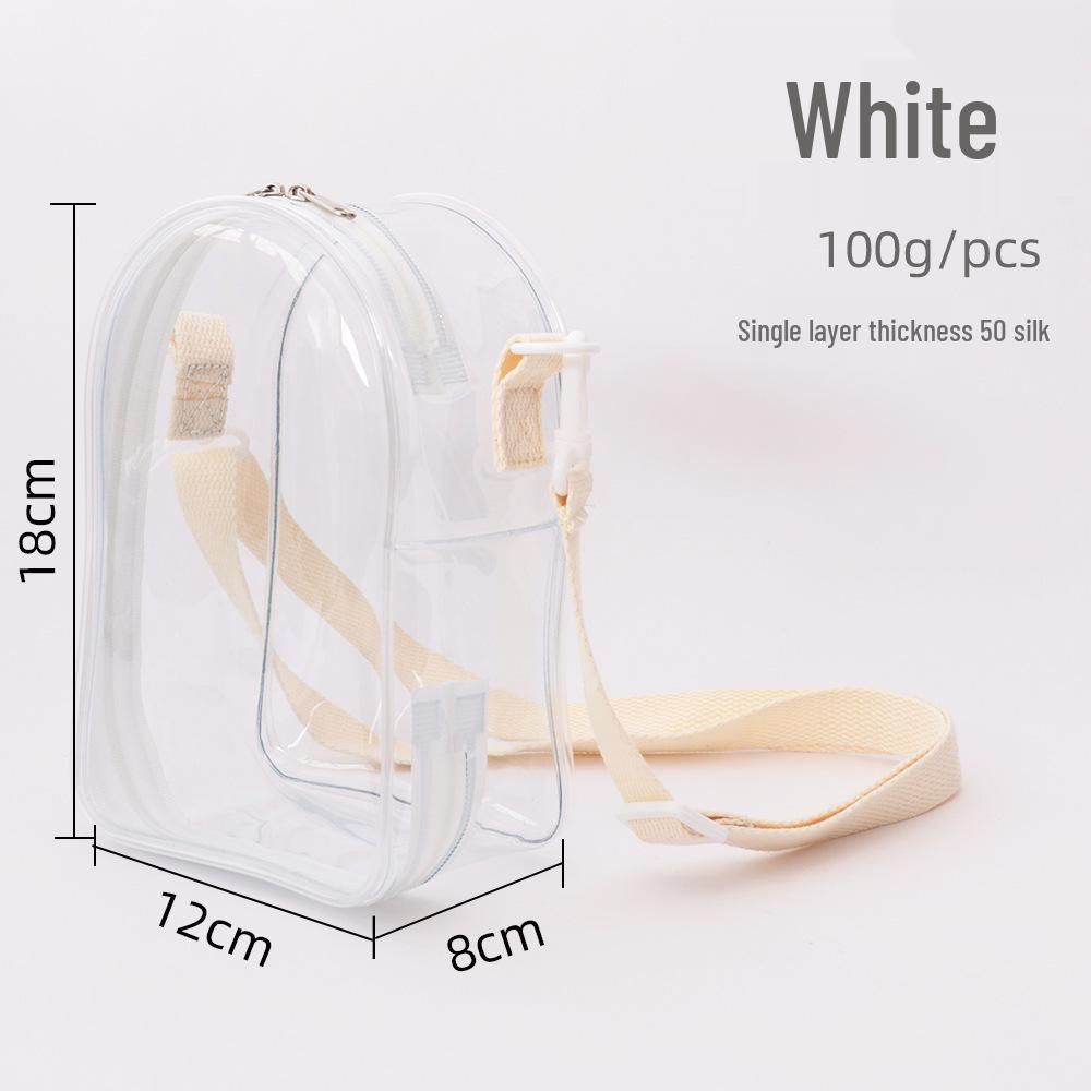 PVC Transparent Single-Shoulder Crossbody Bag - Waterproof, Portable Coin Storage for Gym & Beach