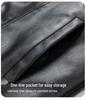 Men's Thick Leather Fur-Lined Motorcycle Jacket - Autumn/Winter Collection