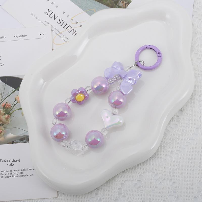 Buntes Blume Perlen Handy und Tasche Schlüsselanhänger Lanyard
