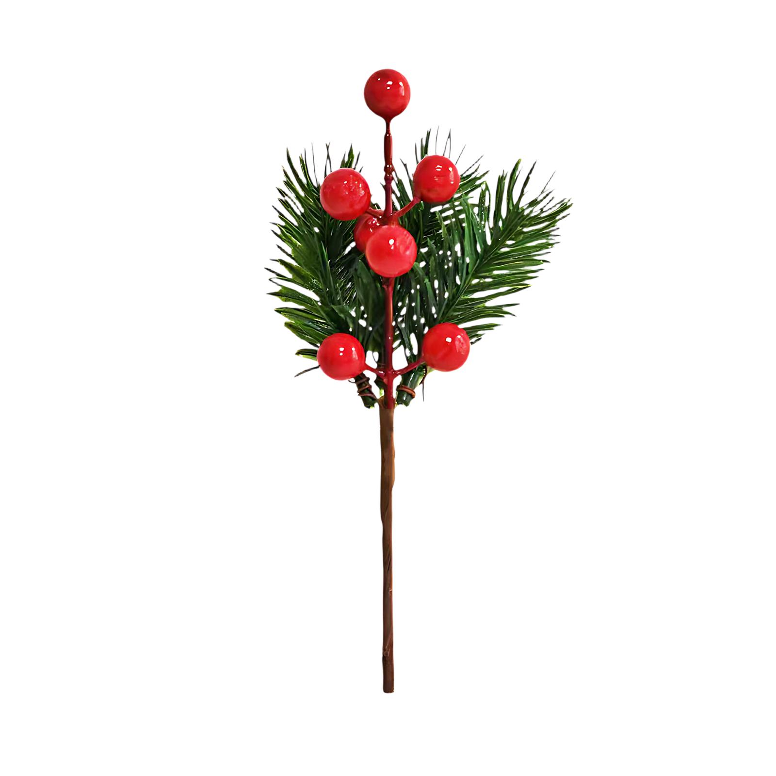 

Искусственные Рождественские Ветки, Хвоя, Ягоды и Веточки; Подходит для рождественских елок, самодельных венков и праздничных цветочных композиций. One Size
