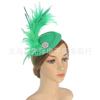 Vintage Bridal Hat With Feather Decor For Wedding And Cosplay
