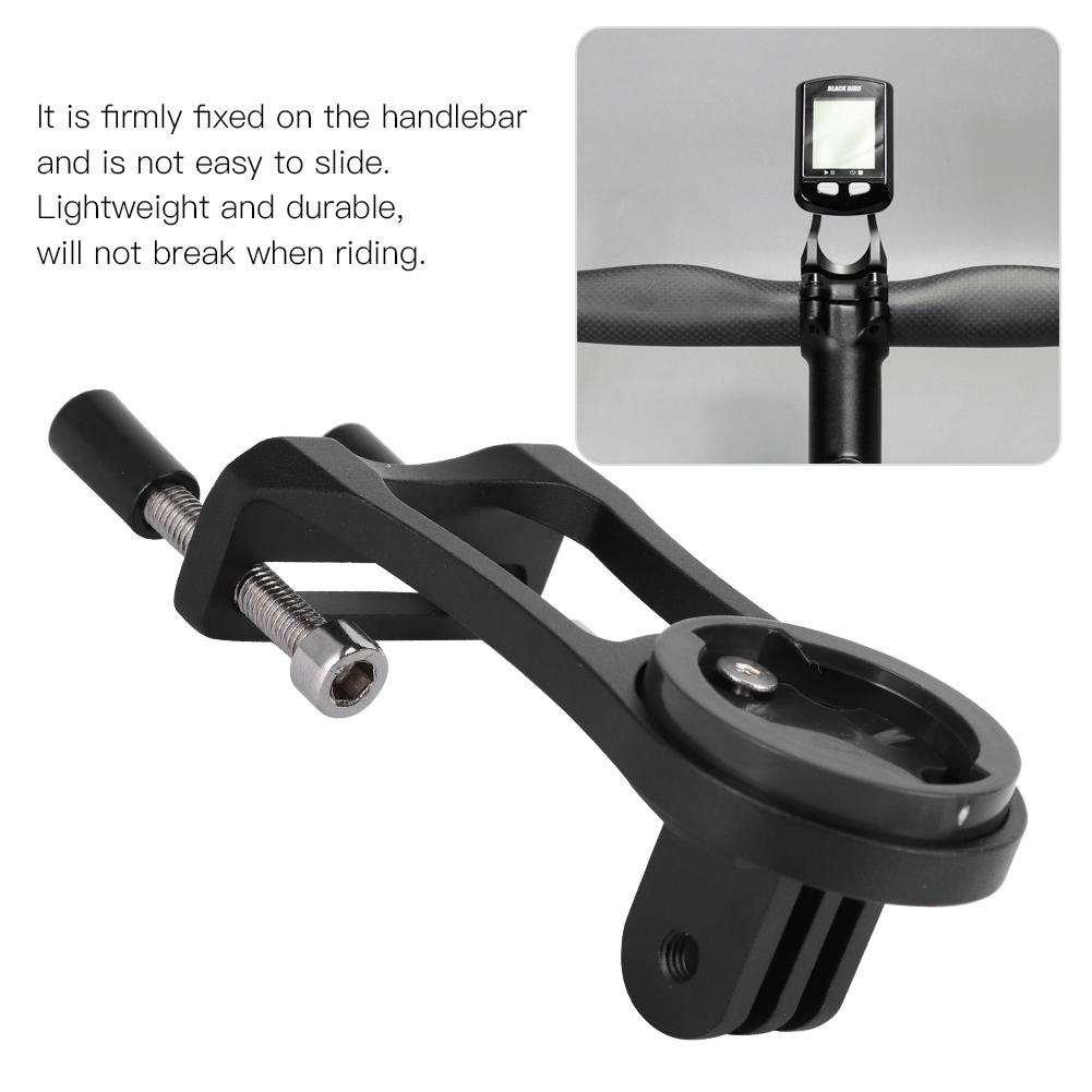 Bike Computer Stem Extension Bracket Aluminium Alloy Extend Base Light Clamp CNC Black