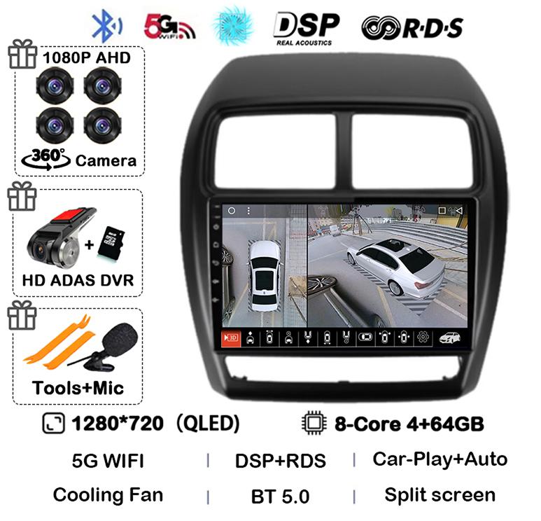 Android 14 Carplay Auto For Mitsubishi ASX 1 2016 2017 2018 2019 2020 2021 2022 Car Radio Multimedia Video Player DSP GPS Stereo