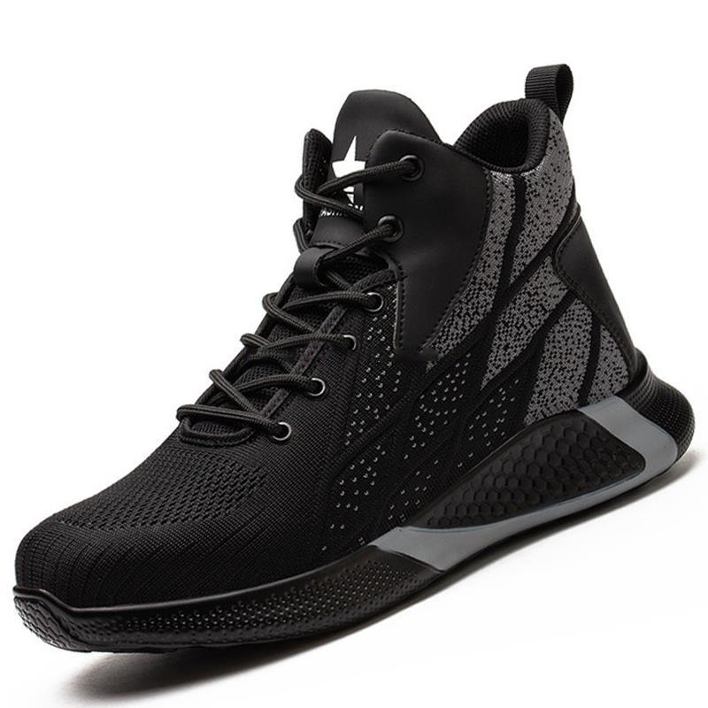 Men's Work Shoes Steel Toe Anti-puncture Safety Shoes Man Comfortable Lightweight Fashion Men's Safety Shoes Men's Work Boots