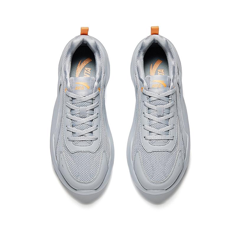 New Anta Slip Resistant And Breathable Low Top Casual Shoes Women's Frost Tower Gray 922528817Q-5
