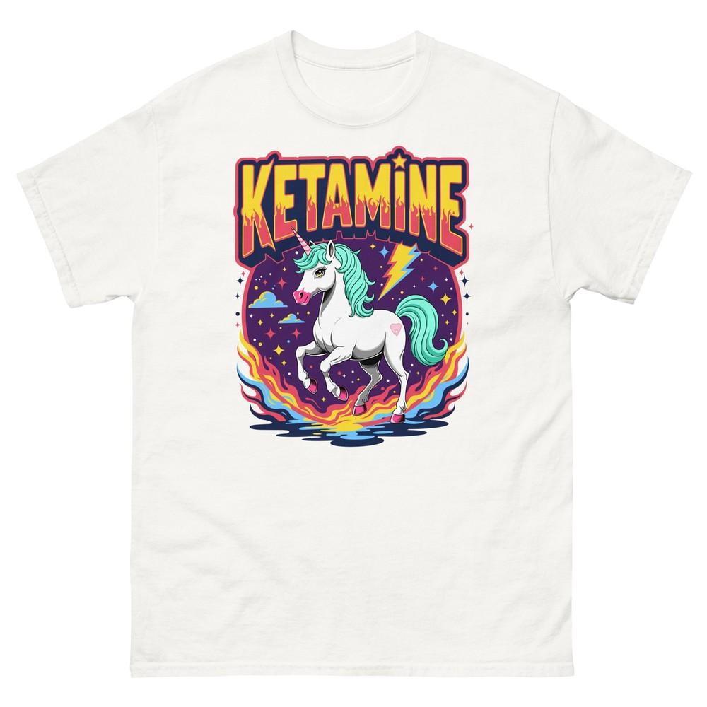 Кетаминовый Единорог Триповая Космическая Футболка Психоделическая Рейв Фестивальная Футболка Y2K Vaporwave Унисекс Футболка XL