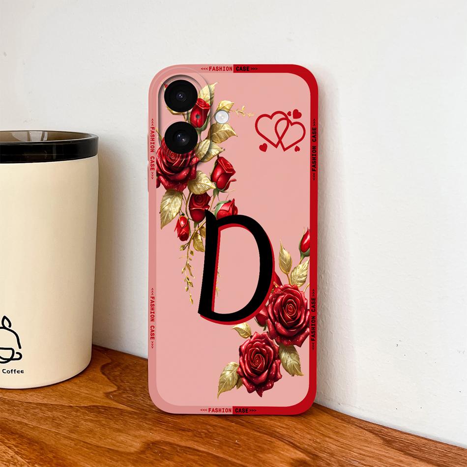 For iPhone 17 Pro Max 17 Air Phone Cover Flower Name Letters High Quality Case For iPhone17 Soft Silicone Shockproof Housing