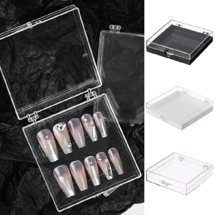 Empty False-Nail Organizers Box Waterproof Dust-proof Small Clear Jelwery for Ca