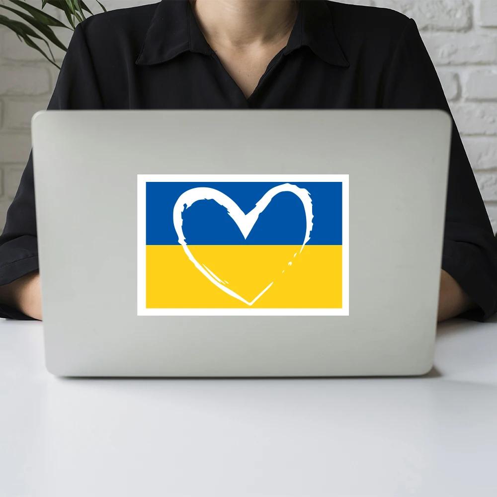 Car Sticker Ukrainian Flag Color Matching Heart Vinyl Decal Waterproof Sticker Car Moto Notebook Auto Exterior Decor Accessories