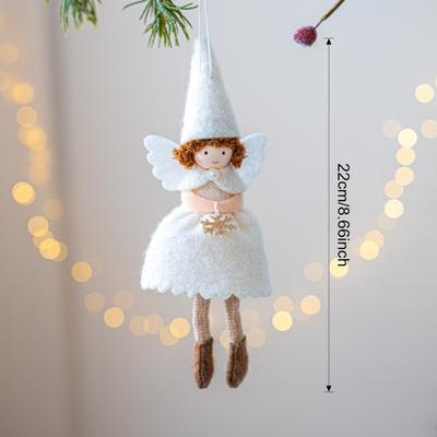 Cloth Christmas Angel Doll Drop Ornaments Angel Girl Christmas Girl Pendant Hanging Pendant Xmas Tree Pendant Festival Decor