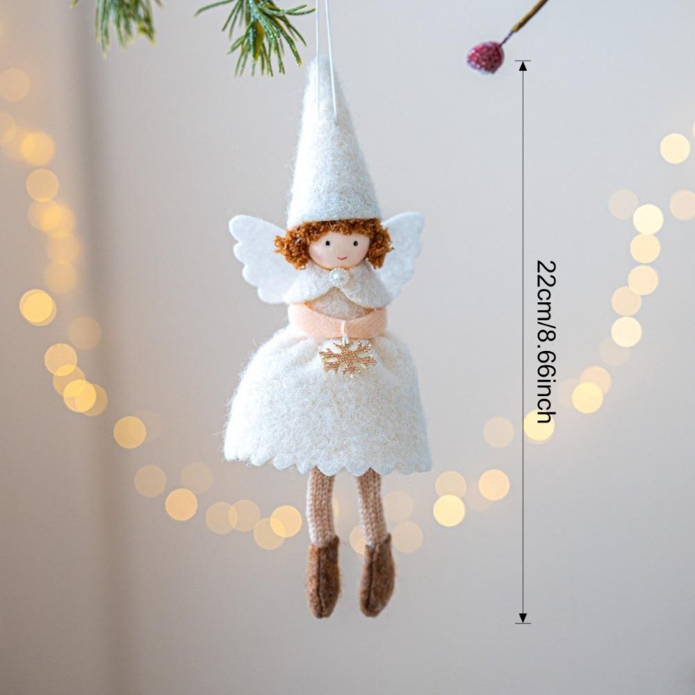 Cloth Christmas Angel Doll Drop Ornaments Angel Girl Plush Toy Pendant Hanging Pendant Christmas Girl Pendant Festival Decor