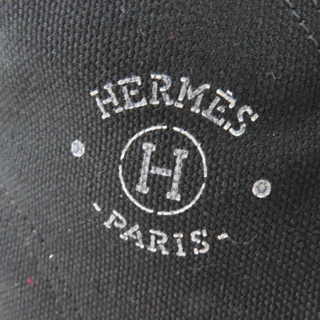 Excellent HERMES High cut sneakers Itineraire canvas black canvas Women 36 Used