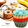 12pcs Silicone Mini Bundt Cake Molds - Non-Stick, Easy Clean Baking Tools for Fluffy Heritage Tube Cakes - Perfect Kitchen Gadgets & Gifts